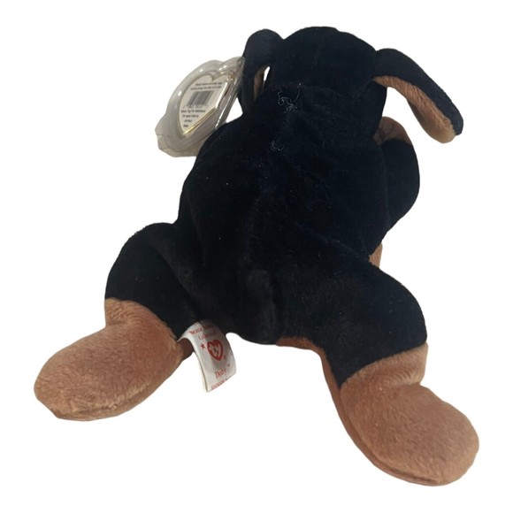 Ty Beanie Babies Doby Black Brown Dog 1996 *RARE, FACTORY ERRORS* Retired, Baby - Picture 3 of 9